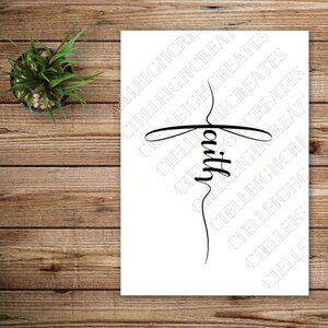 *2 for $20* Faith Cross vinyl decal Sticker Handcrafted